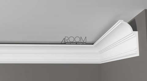 Потолочный плинтус/карниз из дюрополимера под покраску Decor-Dizayn DD517, 120х60х2000мм