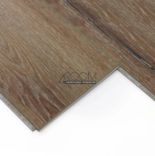 Каменно-полимерная SPC плитка CronaFloor Herringbone 4V H017 Дуб Грас, 640х128х4,5мм, 42 класс