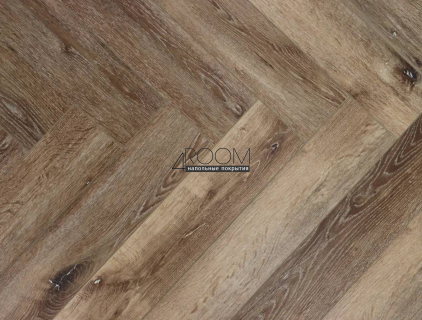 Каменно-полимерная SPC плитка CronaFloor Herringbone 4V H017 Дуб Грас, 640х128х4,5мм, 42 класс