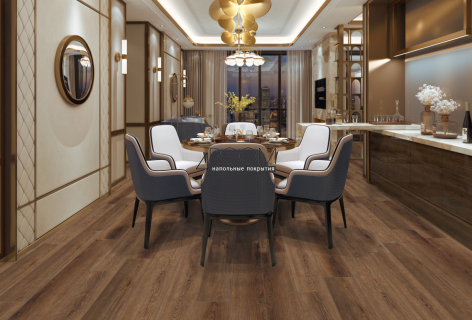 Кварц-виниловая клеевая LVT плитка Акпласт Wood 4V LVT Дуб Регин W LVT 017, 1200х180х2,5мм/0,3мм, 34/43 класс