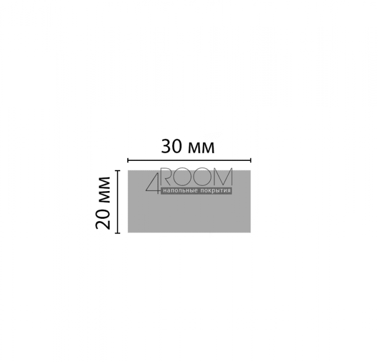 Цветная рейка - молдинг DECOMASTER D048-1070 ДМ(20*30*2900 мм)