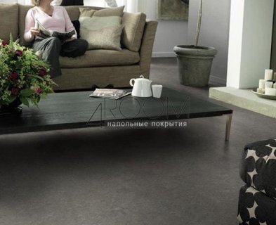 Натуральный линолеум Marmoleum Solid Slate (Мармолеум Слейт) e3707/e370735 Highland black