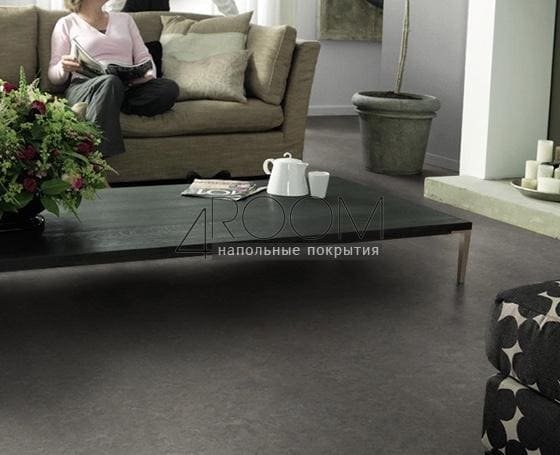 Натуральный линолеум Marmoleum Solid Slate (Мармолеум Слейт) e3707/e370735 Highland black