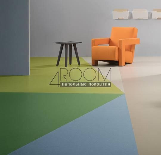 Натуральный линолеум Marmoleum Solid Piano (Мармолеум Пиано) 3647/364735 nettle green