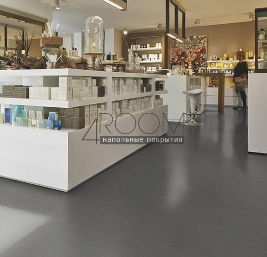 Натуральный линолеум Marmoleum Solid Walton (Мармолеум Валтон) 3368/336835 grey iron