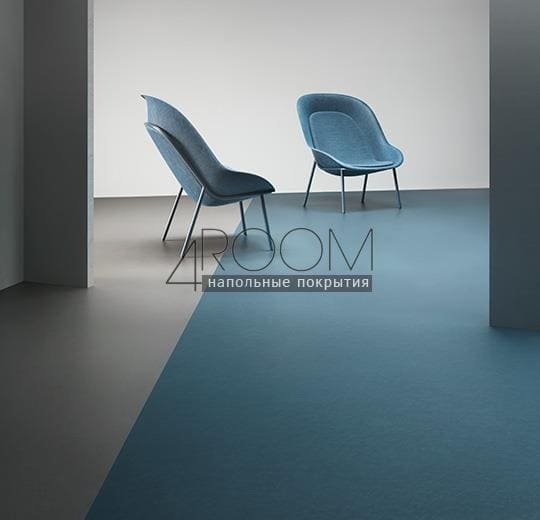 Натуральный линолеум Marmoleum Solid Walton (Мармолеум Валтон) 3358/335835 petrol
