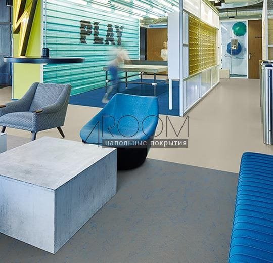 Натуральный линолеум Marmoleum Solid Walton (Мармолеум Валтон) 3369/336935 titanium