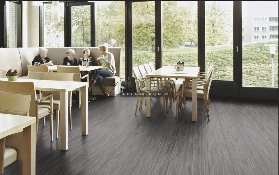 Натуральный линолеум Marmoleum Striato Original  (Мармолеум Стриато Ориджинал) 5237 black sheep