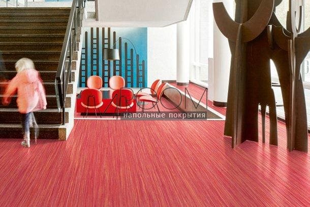 Натуральный линолеум Marmoleum Striato Colour (Мармолеум Стриато Колор) 5242 red roses