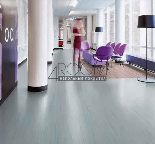 Натуральный линолеум Marmoleum Striato Colour (Мармолеум Стриато Колор) 5245 blue stroke