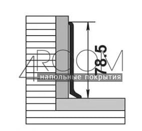 Плинтус алюминиевый Лука 80 мм Анод серебро 501л (2,5 метра)