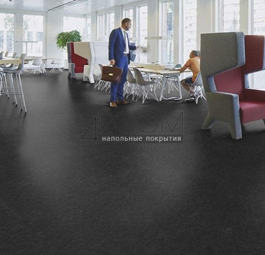 Натуральный линолеум Marmoleum Modular Shade (Мармолеум Модулар Шейд) t3707 black hole