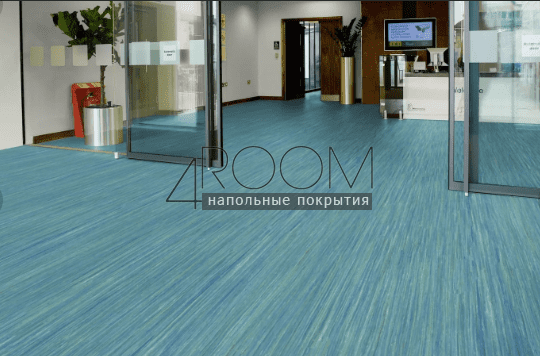 Натуральный линолеум Marmoleum Striato Colour (Мармолеум Стриато Колор) 5243 peacock blue