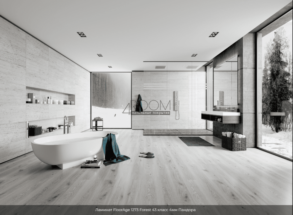 Каменно-полимерная SPC плитка FloorAge Forest 1273 Пандора 43 класс, 4мм/0,5мм