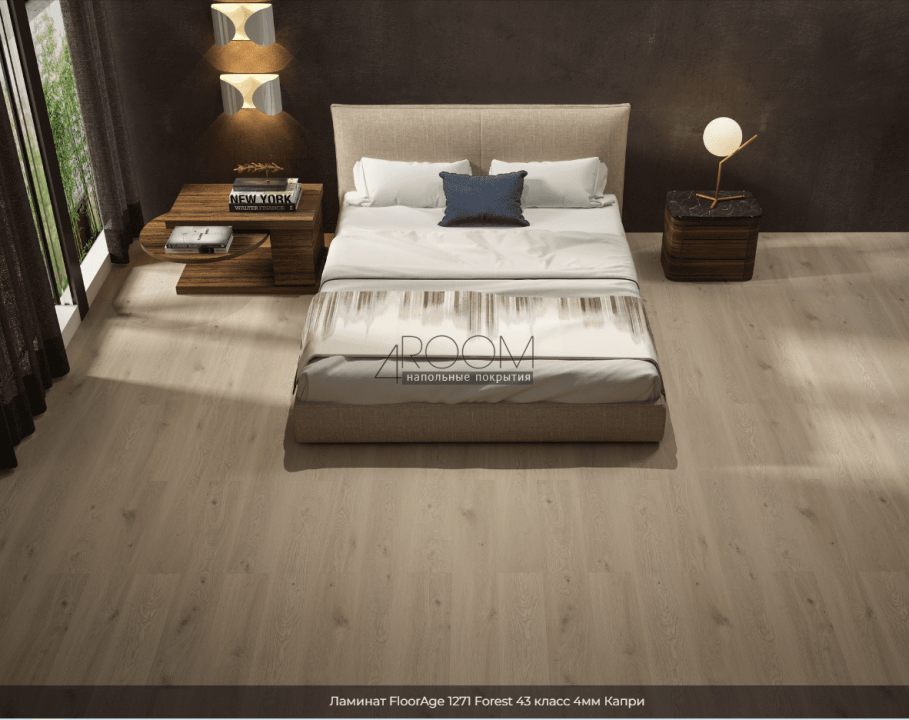 Каменно-полимерная SPC плитка FloorAge Forest 1271 Капри 43 класс, 4мм/0,5мм