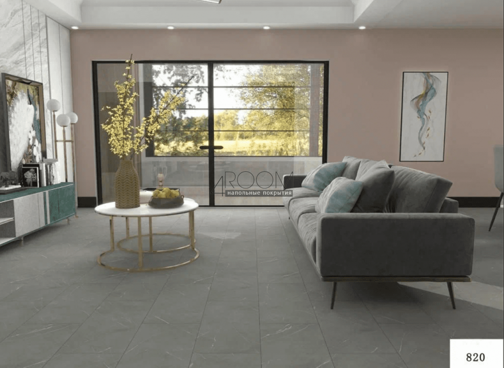 Каменно-полимерная SPC плитка FloorAge  Mountain 820 Палома 43 класс, 4мм/0,5мм