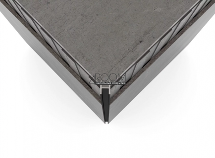 Теневая алюминиевая рейка под панели и керамогранит Laconistiq DUAL 8,6х12х3000мм, черный анодированный