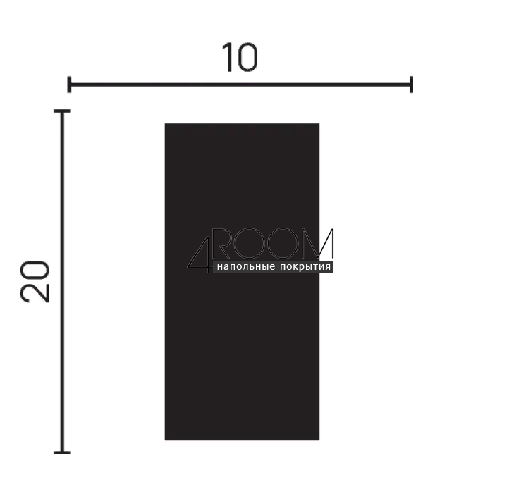 Декоративная цветная рейка - молдинг Decor-Dizayn 610-64SH, (20х10х3000мм)