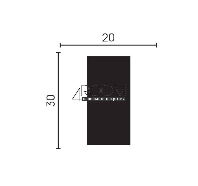 Декоративная цветная рейка - молдинг Decor-Dizayn 611-73SH, (30х20х3000мм)