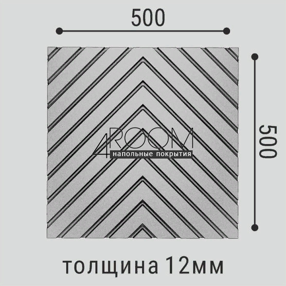 Стеновая 3D панель под покраску Bello Deco СП14, 500х500х12мм