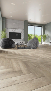 Кварц-виниловая, клеевая LVT плитка с фаской, Alpine Floor ECO 16-5 Дуб Натуральный отбеленный, 590х118х2,5мм