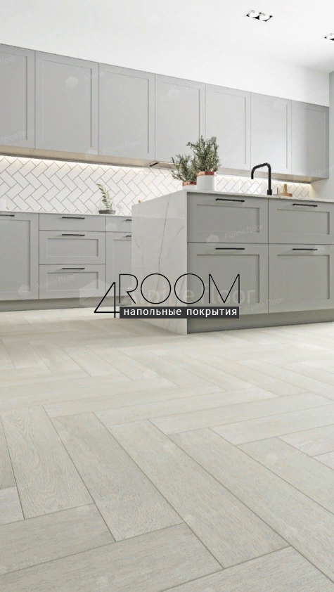 Кварц-виниловая, клеевая LVT плитка с фаской, Alpine Floor ECO 16-6 Зимний Лес, 590х118х2,5мм