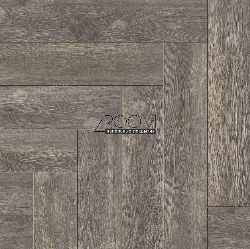 Кварц-виниловая, клеевая LVT плитка с фаской, Alpine Floor ECO 16-8 Венге Грей, 590х118х2,5мм