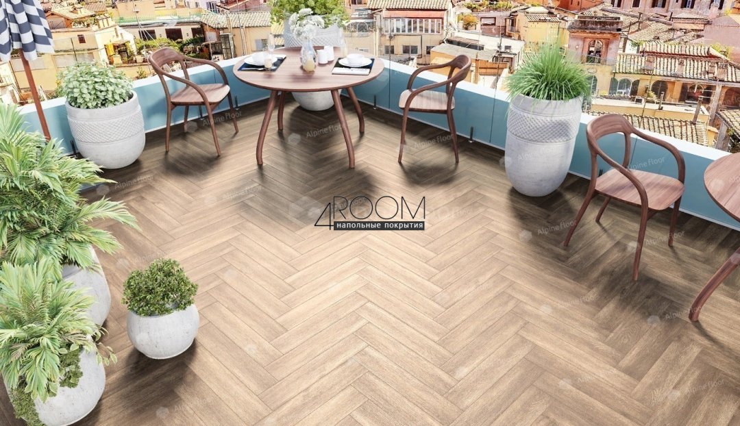 Кварц-виниловая, клеевая LVT плитка с фаской, Alpine Floor ECO 16-10 Макадамия, 590х118х2,5мм