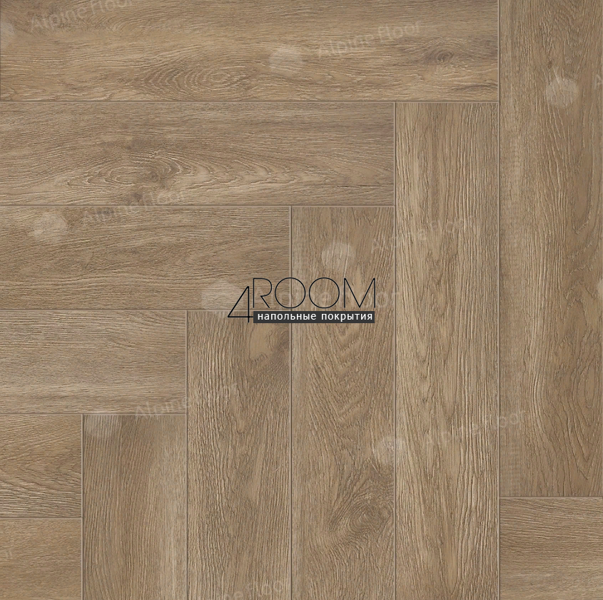 Кварц-виниловая, клеевая LVT плитка с фаской, Alpine Floor ECO 16-10 Макадамия, 590х118х2,5мм