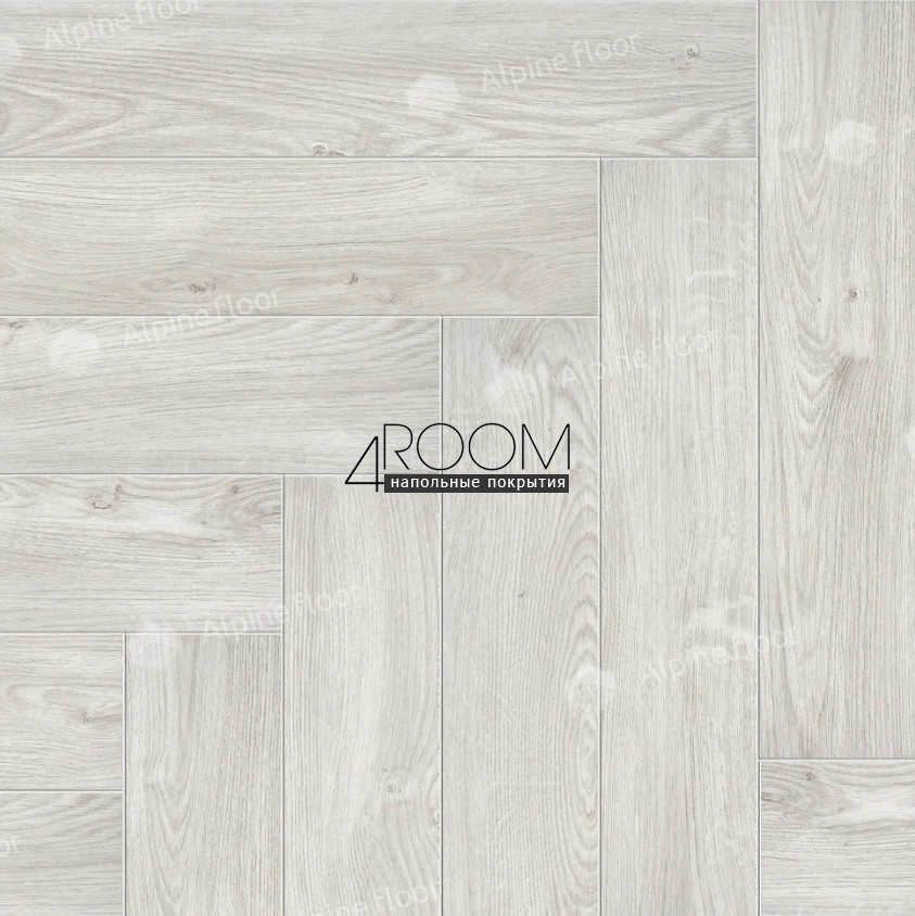 Кварц-виниловая, клеевая LVT плитка с фаской, Alpine Floor ECO 16-11 Снежный, 590х118х2,5мм
