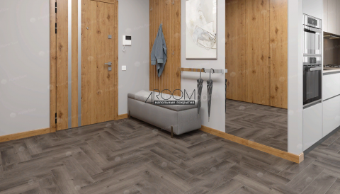 Кварц-виниловая, клеевая LVT плитка с фаской, Alpine Floor ECO 16-13 Дуб Мерга, 590х118х2,5мм