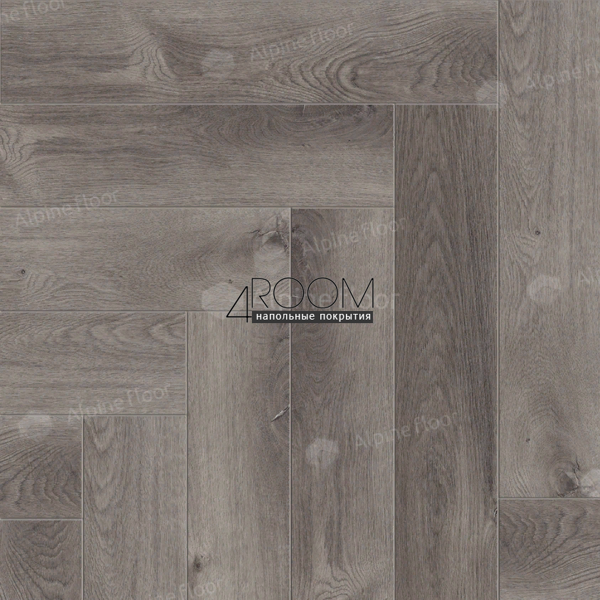Кварц-виниловая, клеевая LVT плитка с фаской, Alpine Floor ECO 16-13 Дуб Мерга, 590х118х2,5мм
