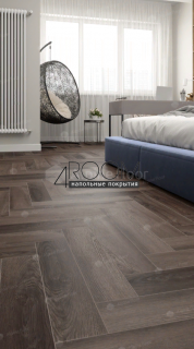 Кварц-виниловая, клеевая LVT плитка с фаской, Alpine Floor ECO 16-16 Дуб Фафнир, 590х118х2,5мм