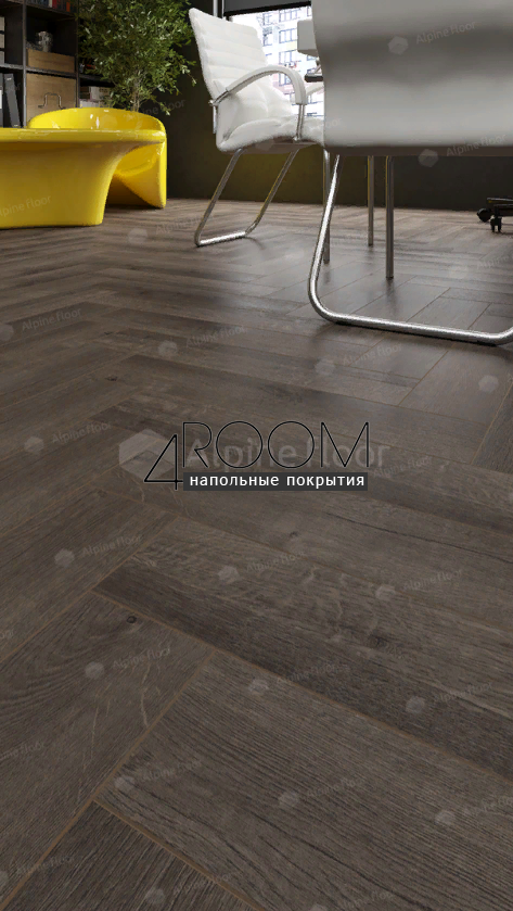 Кварц-виниловая, клеевая LVT плитка с фаской, Alpine Floor ECO 16-19 Дуб Антарес, 590х118х2,5мм