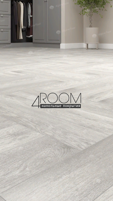 Кварц-виниловая, клеевая LVT плитка с фаской, Alpine Floor ECO 16-21 Дуб Полис, 590х118х2,5мм