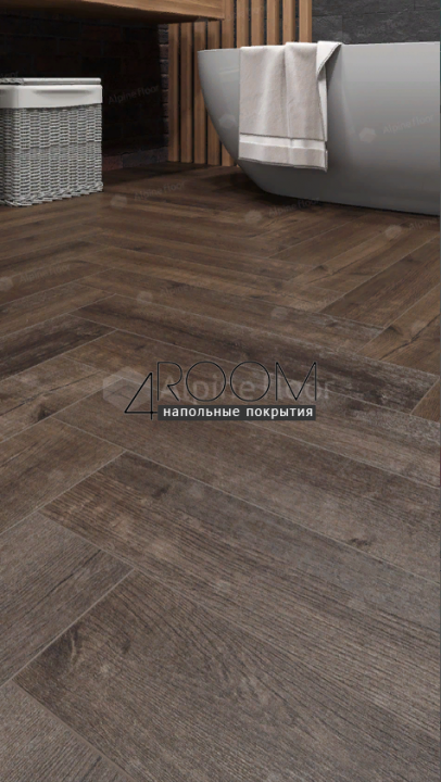 Кварц-виниловая, клеевая LVT плитка с фаской, Alpine Floor ECO 16-21 Дуб Полис, 590х118х2,5мм