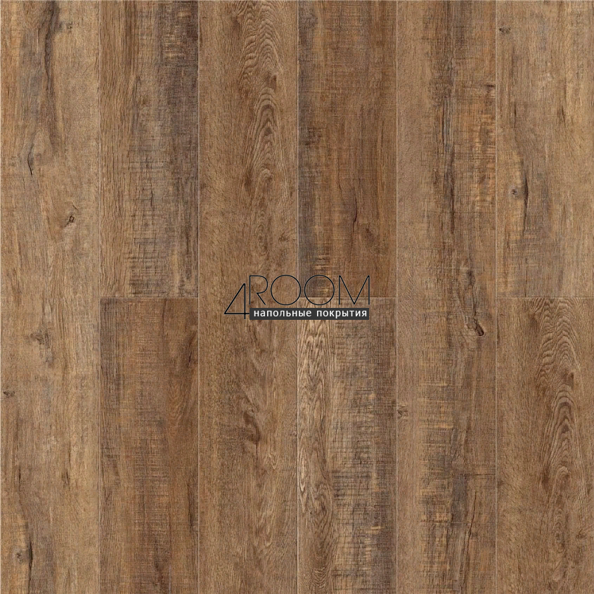 Виниловая замковая SPC плитка CronaFloor 4V Wood, Дуб Робуста, 4/0,5мм, 43 класс