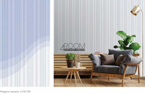 3D панель из дюрополимера, под покраску, HiWood LV121-NP, 120х12х2700мм