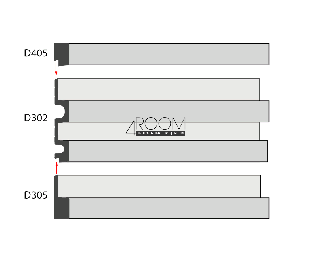 Завершающий молдинг к 3D панели DECOMASTER, D305-84 Ясень Белый, 61х21х2900мм