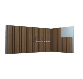 Стеновая 3D Панель Paolo Arte Konture, Kr200SP-7/2,7 Орех, 122х12х2700мм