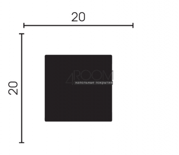Декоративная цветная рейка - молдинг Decor-Dizayn 622-73SH, (20х20х3000мм)