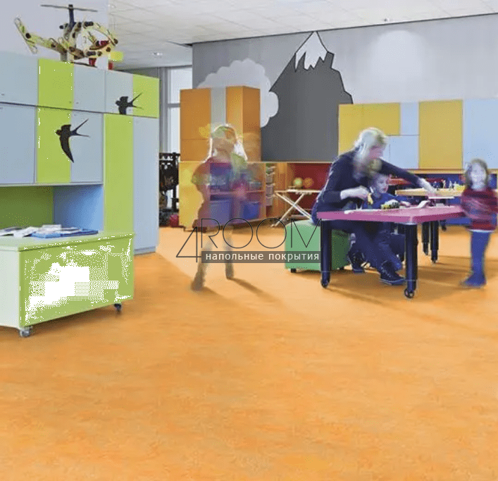 Натуральный линолеум FORBO MARMOLEUM Marbled Vivace 3411 sunny day