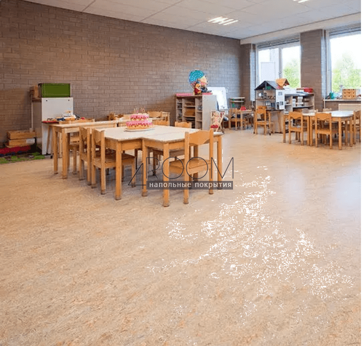 Натуральный линолеум FORBO MARMOLEUM Marbled Vivace 3407 donkey island