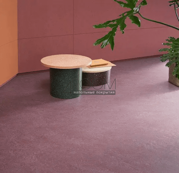 Натуральный линолеум FORBO MARMOLEUM Marbled Real 3272 plum
