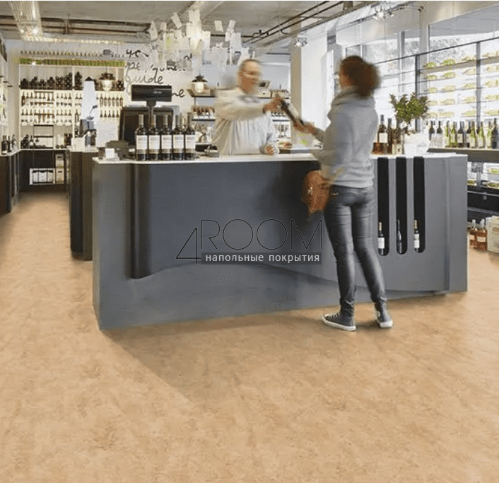 Натуральный линолеум FORBO MARMOLEUM Marbled Real 3075 shell