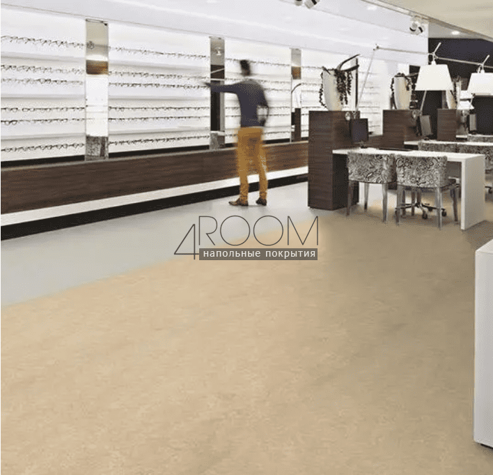 Натуральный линолеум FORBO MARMOLEUM Marbled Real 2499 sand