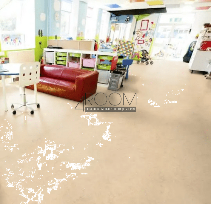 Натуральный линолеум FORBO MARMOLEUM Marbled Real 2713 calico