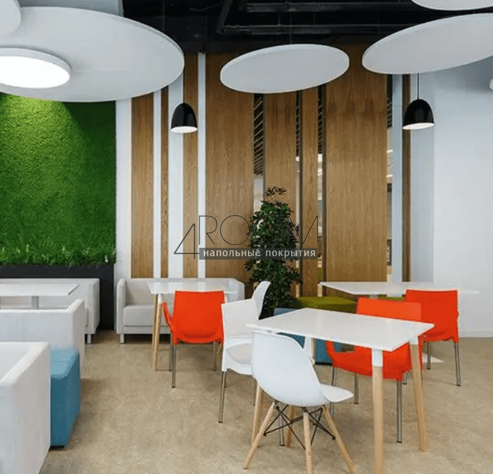 Натуральный линолеум FORBO MARMOLEUM Marbled Real 3234 forest ground