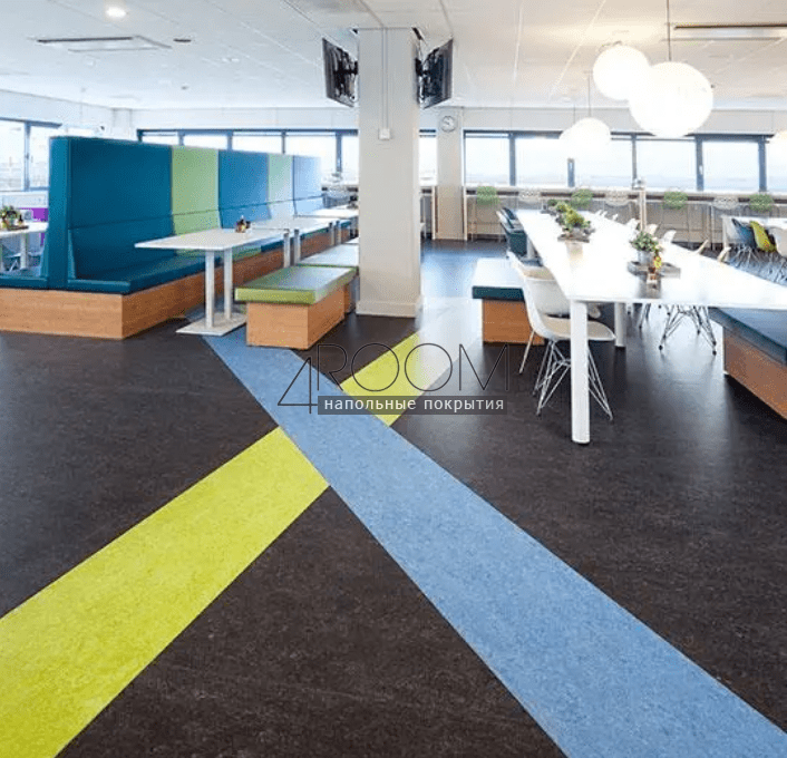 Натуральный линолеум FORBO MARMOLEUM Marbled Real 3236 dark bistre