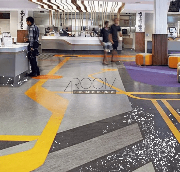 Натуральный линолеум FORBO MARMOLEUM Marbled Real 3146/314635/73146 serene grey *